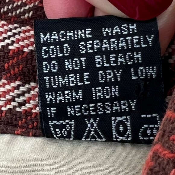 ENYCE Men's Baggy Button Down Shirt Brown Houndstooth XL/Late 90s Y2K Streetwear - Picture 8 of 16